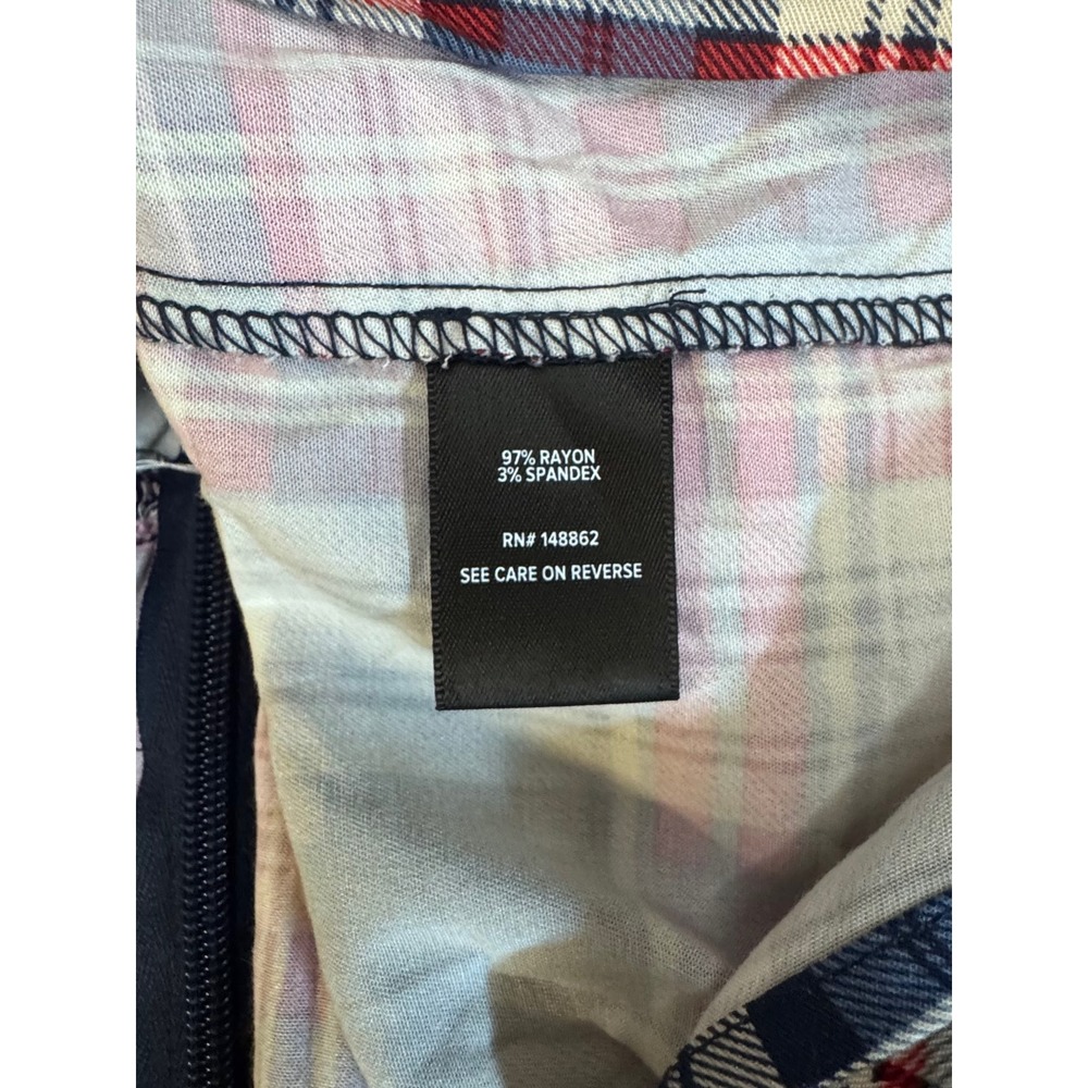 Torrid Plaid Tiered Ruffle Mini Skirt Red White Blue Tartan Plus Size 16 - Picture 3 of 4